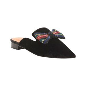 INTENTIONALLY BLANK Tartan Plaid Velvet Picadeli Plaid Bow Mules